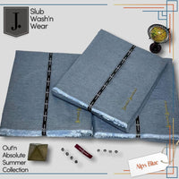 Styleloft.pk J. Slub Wash'n Wear Exclusive Unstitched Suit for Men's-JAB 2 PIECE