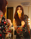 Styleloft.pk Jannat Mirza Celebrity Spotted Linen Shirt and Trouser 2Pc Dress 2 PIECE