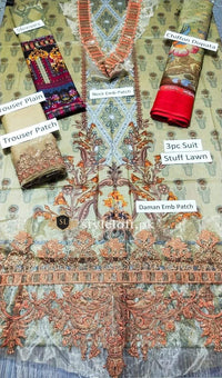 Styleloft.pk Jazmin Spring/Summer Lawn 3Piece Suit 3 PIECE