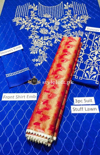 Styleloft.pk Kainat Embroidered Lawn 3Piece Suit 3 PIECE