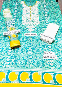 Styleloft.pk Khaadi Spring/Summer Lawn 3Piece Suit 3 PIECE