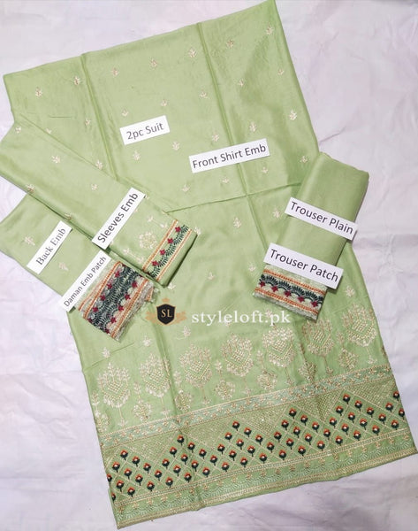 Styleloft.pk Lakhany Linen Collection Embroidered 2PC Unstitched Suit 2 PIECE