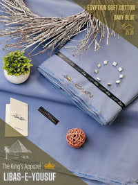 Styleloft.pk LIBAS-E-YOUSAF Soft Cotton Unstitched Suit for Men's 2 PIECE