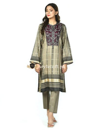 Styleloft.pk Limelight Embroidered Linen Unstitched 3 Piece Suit 3 PIECE