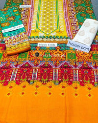 Styleloft.pk Limelight Embroidered Unstitched 3 Piece Suit 3 PIECE