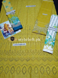 Maria B Chikankari Unstitched Lawn 3 Piece Suit