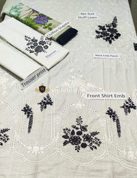 Styleloft.pk Maria B Embroidered Chikankari Suit Unstitched 3 Piece- Summer Collection 3 PIECE