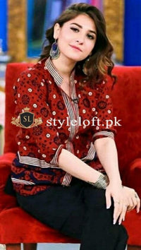 Maria.B Embroidered Linen 2Piece Suit (Shirt & Trouser)