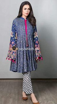 Maria.B Embroidered Linen 2Piece Suit (Shirt & Trouser)