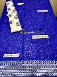 Maria.B Embroidered Linen 2Piece Suit (Shirt & Trouser)