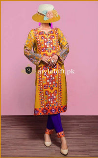 Maria.B Embroidered Linen 2Piece Suit (Shirt & Trouser)