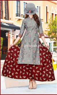 Styleloft.pk Maria.B Embroidered Linen 2Piece Suit (Shirt & Trouser) 2 PIECE