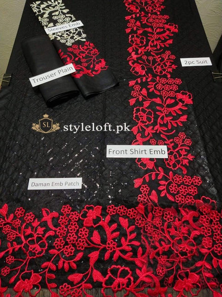 Styleloft.pk Maria B Embroidered Linen 2Piece Suit (Shirt & Trouser) 2 PIECE