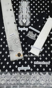 Styleloft.pk Maria B Embroidered Linen Unstitched 3 Piece Suit 3 PIECE