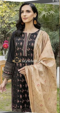 Styleloft.pk Maria B Embroidered Linen Unstitched 3 Piece Suit 3 PIECE
