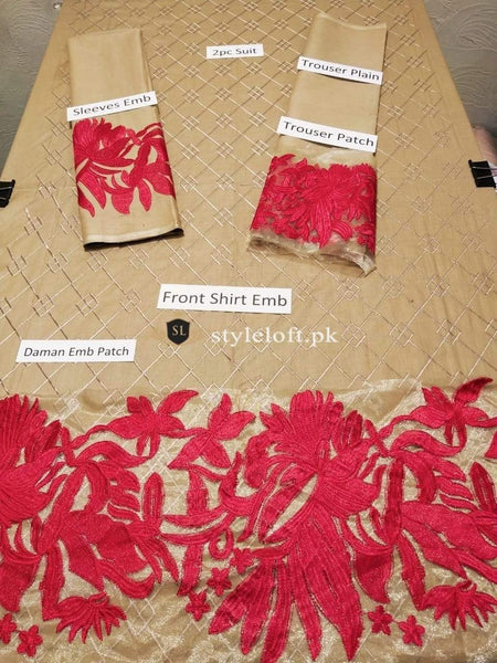 Styleloft.pk Maria B Linen Embroidered Shirt & Trouser 2PC Suit 2 PIECE