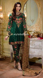 Styleloft.pk Mariam & Maria Full Embroidered Linen 3 Piece Dress 3 PIECE
