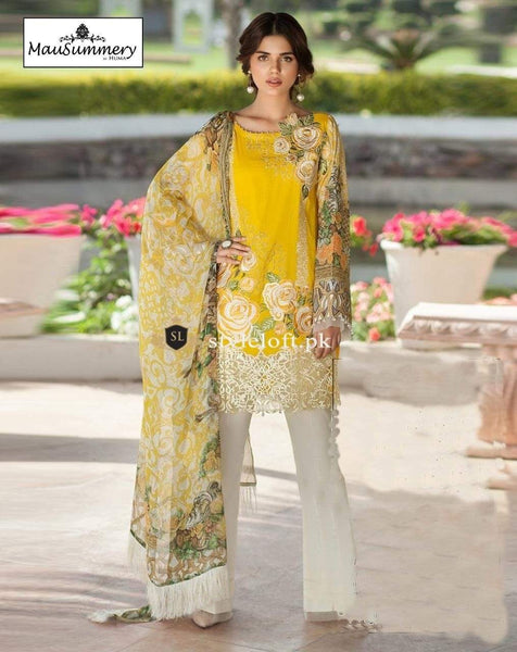 Styleloft.pk Mausmmery Embroidered Lawn Collection 21 3 PIECE