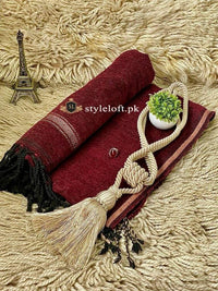 Styleloft.pk MEROON 𝐕𝐄𝐋𝐕𝐄𝐓 𝐖𝐎𝐎𝐋𝐄𝐍 𝐒𝐇𝐖𝐀𝐋 FOR MEN'S Shawls