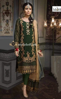 Styleloft.pk Mohagni Embroidered Linen Unstitched 3 Piece Suit 3 PIECE