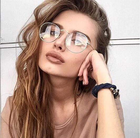 Styleloft.pk New Designer Woman Glasses Optical Frames Metal Round Eye Glass
