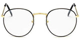 Styleloft.pk New Designer Woman Glasses Optical Frames Metal Round Eye Glass gold black