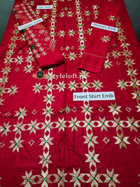 Styleloft.pk Nishat Embroidered Linen 2Piece Suit (Shirt & Trouser) 2 PIECE