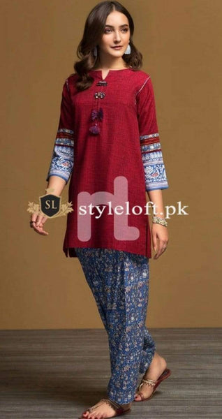 Styleloft.pk Nishat Embroidered Linen 2Piece Suit (Shirt & Trouser) 2 PIECE