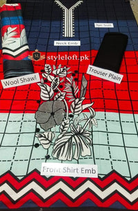 Styleloft.pk Nishat Linen Embroidered Linen Unstitched 3 Piece Suit 3 PIECE