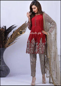 Styleloft.pk Nomi Ansari Embroidered Chiffon Collection 2022 Unstitched 3 Piece Suit 3 PIECE