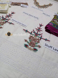 Styleloft.pk Noor By Sadia Embroidered Chikankari Suit Unstitched 3 Piece- Summer Collection 3 PIECE