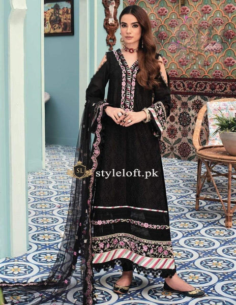 Styleloft.pk Noor By Sadia Embroidered Chikankari Suit Unstitched 3 Piece- Summer Collection 3 PIECE