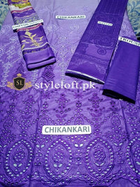 Noor Chikankari Unstitched Lawn 3 Piece Suit