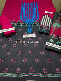 Styleloft.pk ONT-013 Unstitched Winter Collection 3 PIECE