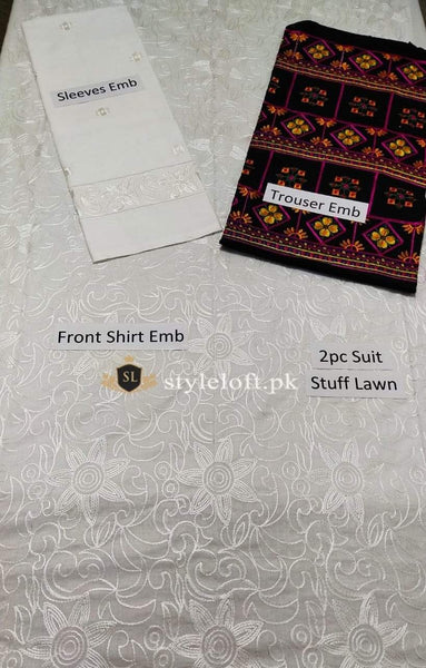 Styleloft.pk Phulkari Spring/Summer Lawn 2Piece Suit(Shirt & Trouser) 2 PIECE