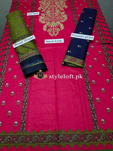 Styleloft.pk Pink Tree Unstitched Winter Collection 2020 3 PIECE