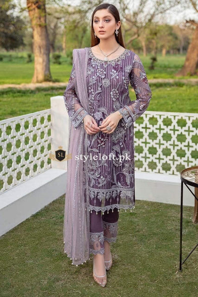 Styleloft.pk Ramsha Embroidered Linen Unstitched 3 Piece Suit 3 PIECE