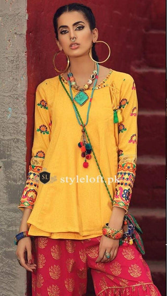 Styleloft.pk Rang Ja Embroidered Linen 2Piece Suit (Shirt & Trouser) 2 PIECE