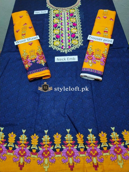 Styleloft.pk Rang Ja Unstitched Winter Collection 2020 3 PIECE