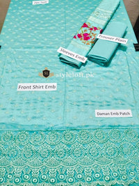 Styleloft.pk RJ-002 Embroidered Cotail 2Piece Suit (Shirt & Trouser) 2 PIECE