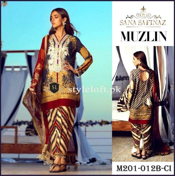 Sana Safinaz Muzlin Lawn Collection 2020 Unstitched 3 Piece Suit