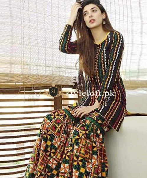 Styleloft.pk Urwa Embroidered Linen 2Piece Suit (Shirt & Trouser) 2 PIECE