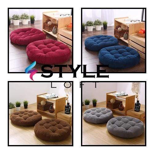 Styleloft.pk Velvet Floor Round Cushion | Filled Floor Cushion cushion