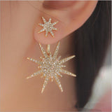 Styleloft.pk XIUFEN Women Earrings Gold Color Snowflake Shape Delicate Dangle Gold Star Ear Stud Earring Jewelry