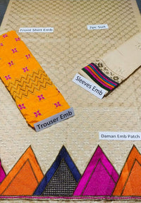 Styleloft.pk Zahra Ahmed Linen 2PC Unstitched Suit (Shirt+Trouser) 2 PIECE