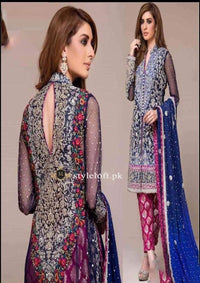 Styleloft.pk Zainab Chottani Embroidered Chiffon Collection Unstitched 3 Piece Suit 3 PIECE