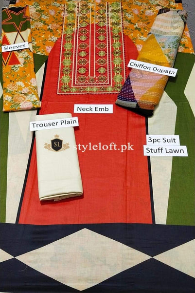 Styleloft.pk Zara Shahjahan Spring/ Summer Lawn 3Piece Suit 3 PIECE